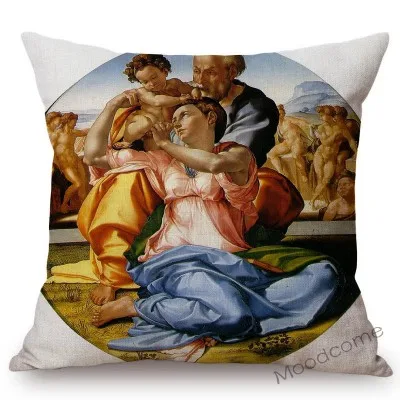 T337-11 Michelangelo итальянский Ренессанс генезис последнее решение Давид знаменитая картина маслом Художественная диванная Подушка Чехол для подушки - Цвет: T337-11