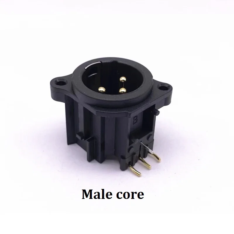 Панель Шасси металлический квадратный микрофон jack Enchufe 3PIN XLR разъем 3PIN Мужской Женский Разъем провода разъем XLR jack - Цвет: Male core