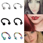 2 шт., конусные кольца-подковы для пирсинга