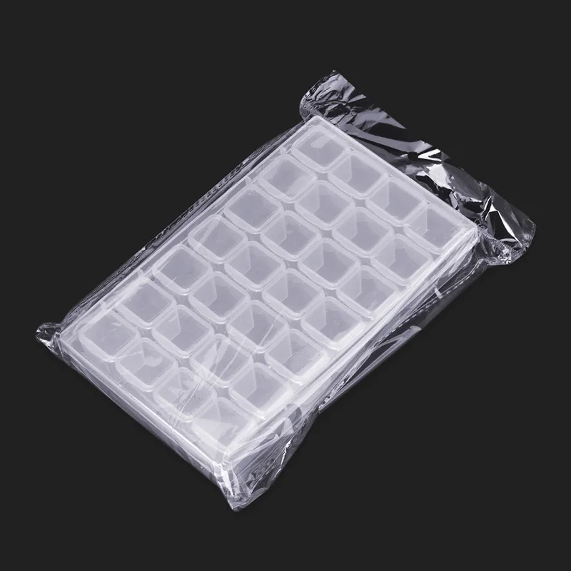 

10 шт. 28 сетки пустой нейл-арта украшения Для Хранения Чехол Коробка ногти с блестками бусины из горного хрусталя аксессуары контейнер Маник...