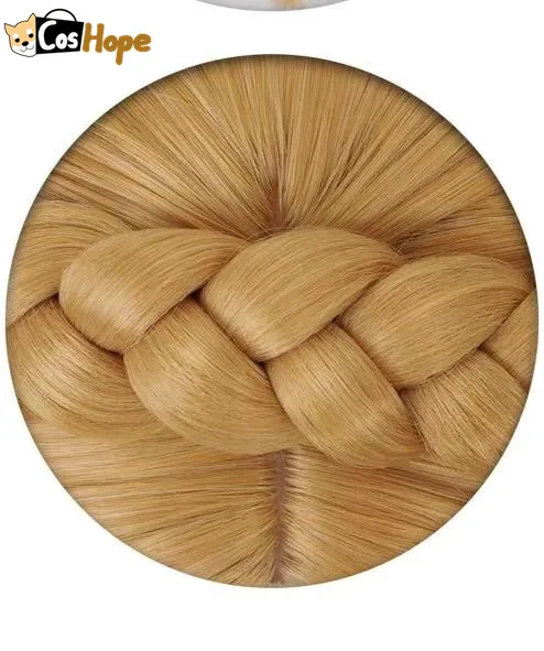 

Princess Cosplay Wig Golden Braided Short Wigs Cosplay Anime Cosplay Wig Heat Resistant Synthetic Wigs