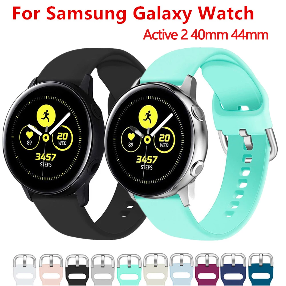 

22mm 20mm Watch strap For samsung galaxy watch 46mm 42mm silicone band bracelet samsung galaxy watch Active 2 40mm 44mm strap