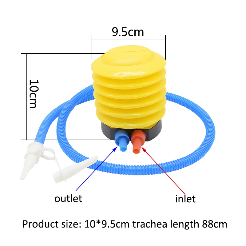 Насос воздушный пластиковый надувной с ножным насосом кольцо-поплавок для