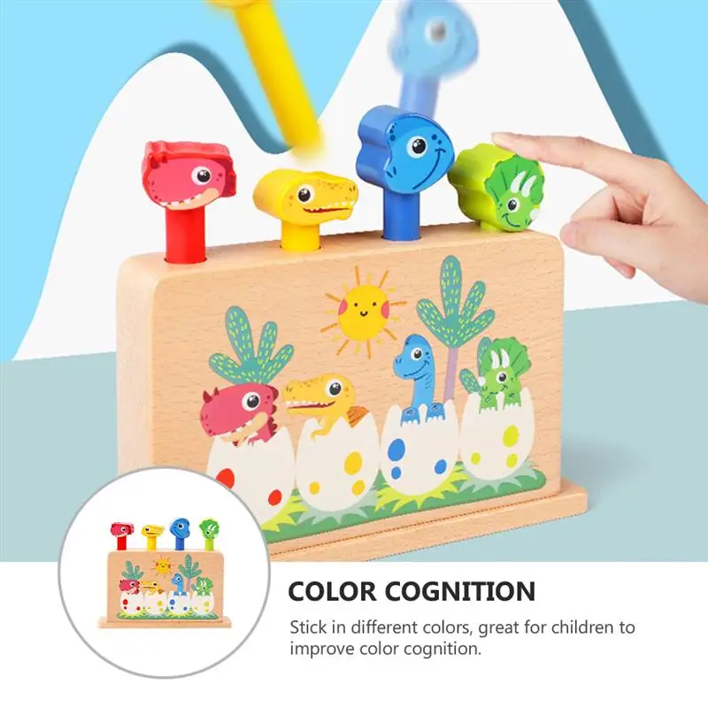 

1 Set Dinosaur Jump Stick Kids Hand Strength Training Game Children Wooden Toy