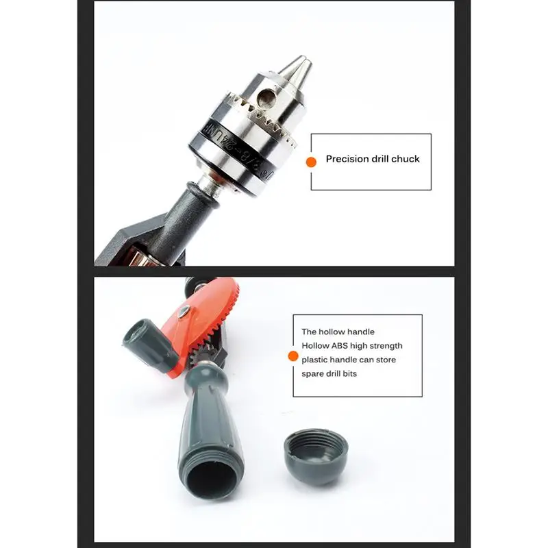 Ручное сверло 1/2 дюйма мощное ручное с двумя шестернями ручной инструмент для