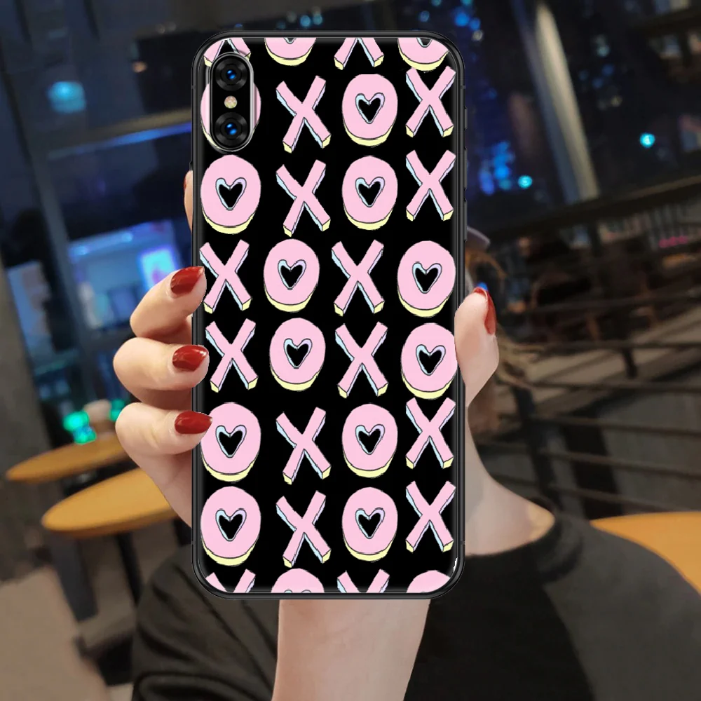 Чехол для телефона iphone 5 5s se 2 6 6s 7 8 12 mini plus X XS XR 11 PRO MAX черный силиконовый чехол из