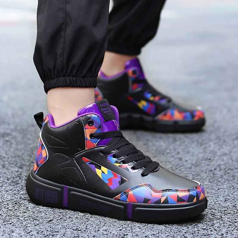 

Zapatos Informales De Hombre High Top Sneakers Leisure Shoes Zapatos Casuales Casual Men Fashion White Sapato Causal For