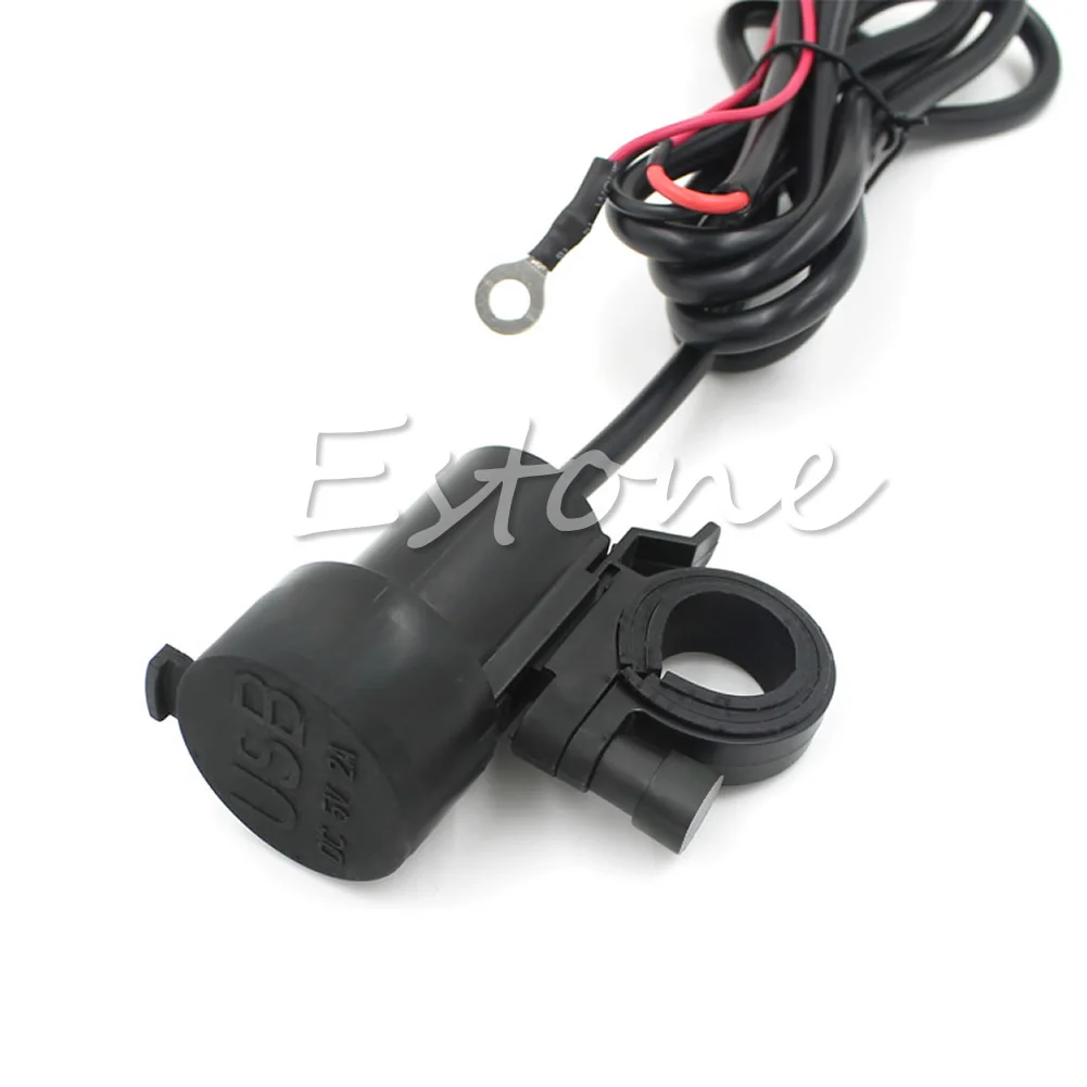 

12V Motorcycle Dual USB Mobile Phone Power Supply Charger Port Socket Waterproof