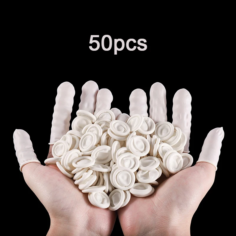 Многоразовые защитные перчатки для пальцев латексные из натурального каучука 50
