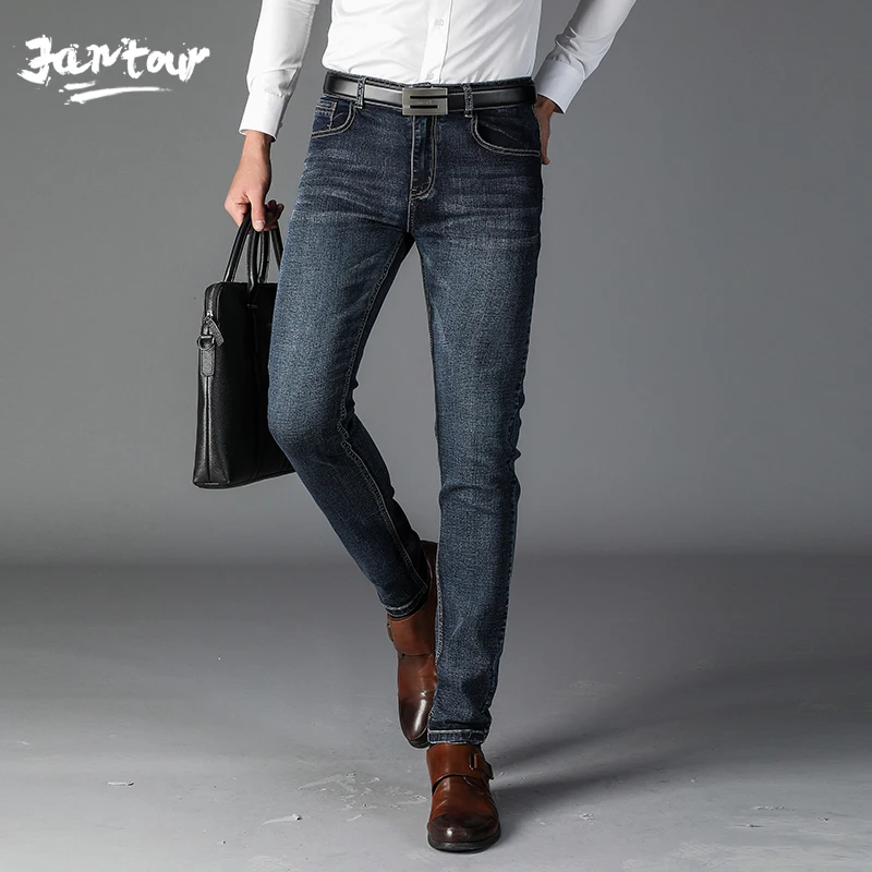 Мужские брендовые джинсы 2020 мужские плотные Стрейчевые в стиле ретро деловом