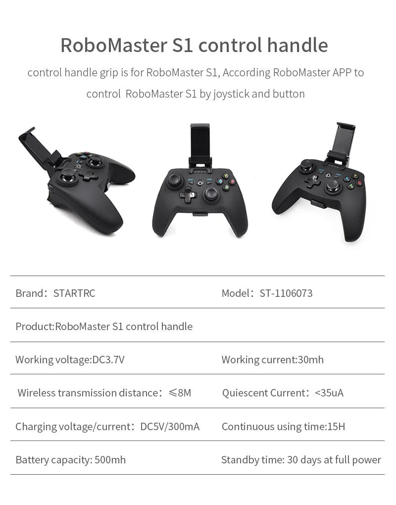 

STARTRC For DJI RoboMaster S1 Wireless Joystick Dedicated Game Controller Handle Grip