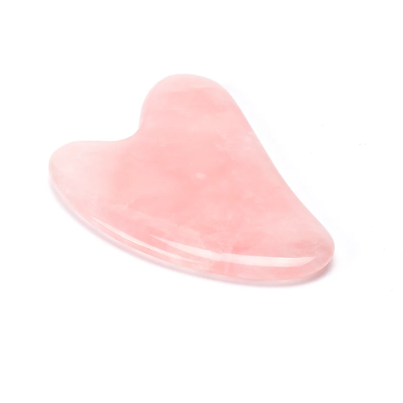 

Rose Quartz Jade Guasha Board Natural Stone Scraper Tools For Face Neck Back Body Pressure Therapy