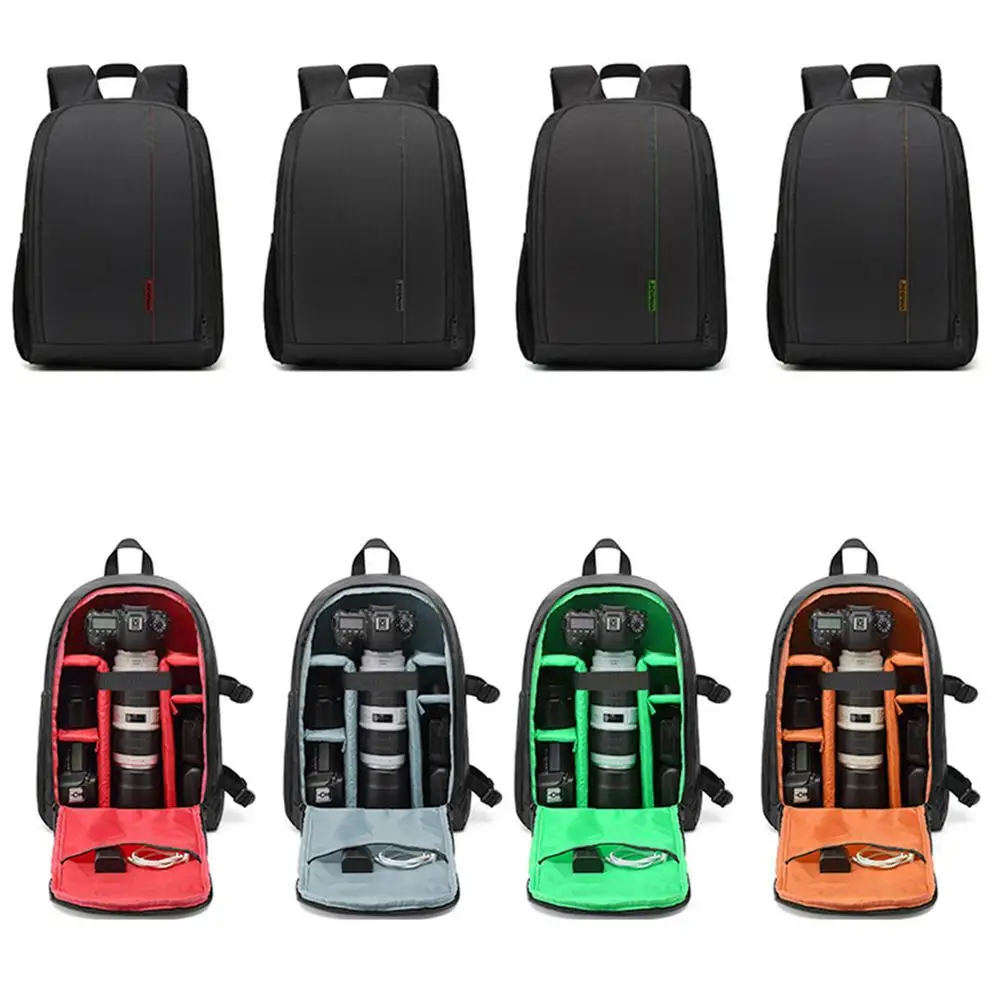 stylish photography waterproof backpack travel camera dslr shoulders bag nylon case fit laptop tripod travel outdoor slr bags free global shipping