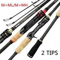 casting spinning lure fishing rod 1 82 12 4m 30t carbon 2 sections 2 tips bait 4 35g mlmmh baitcasting