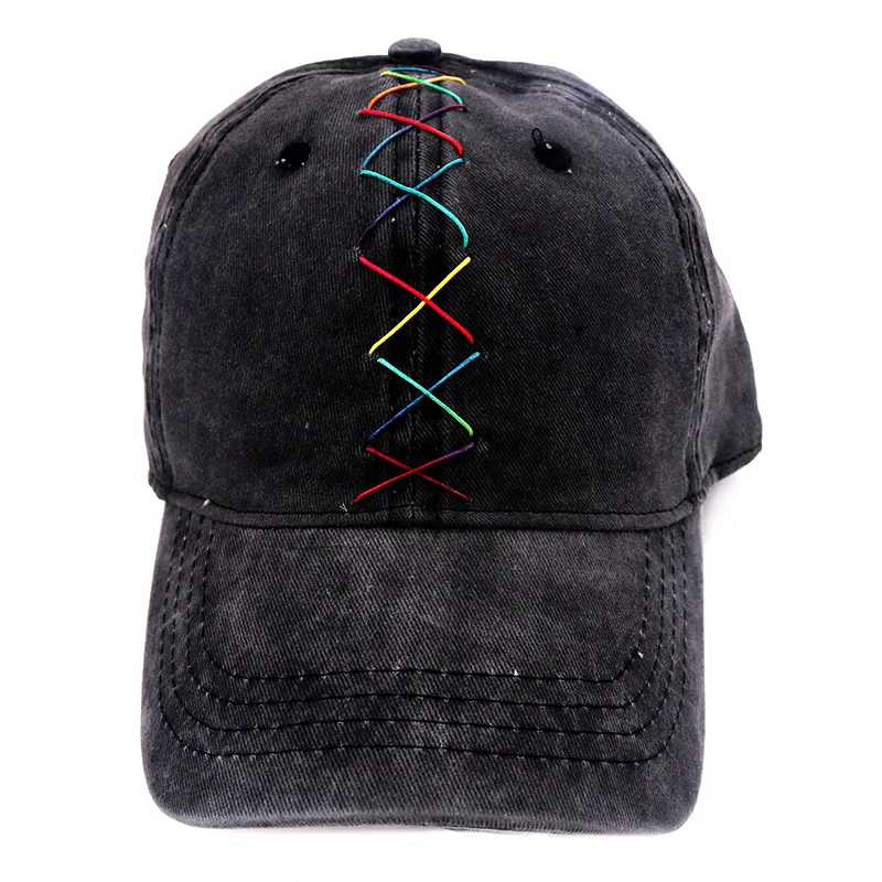 Women Multi-color Ribbon baseball cap Soft Denim Color Snapback Caps and Hats 2020 New Summer Adjustable Caps For Ladies Girls