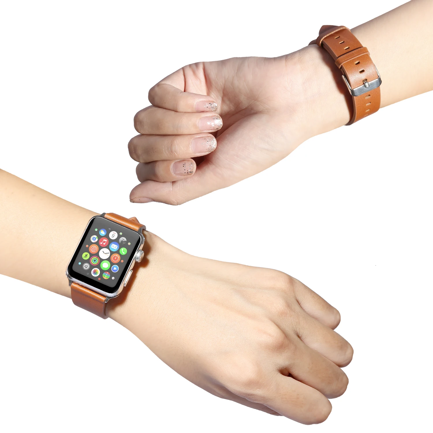 Модный ремешок из воловьей кожи для apple watch series 5 4 3 2 1 ремешок 44 мм для iwatch 38 мм 42 мм браслет умные аксессуары на запястье