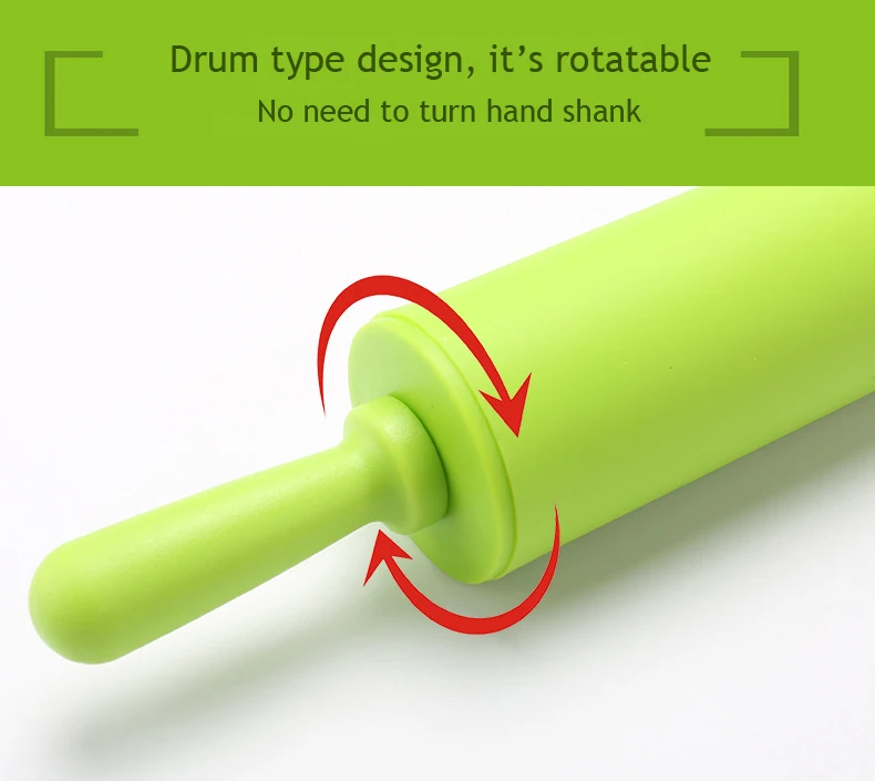 EPASUN большой размер антипригарная силиконовая скалка для помадки торт теста
