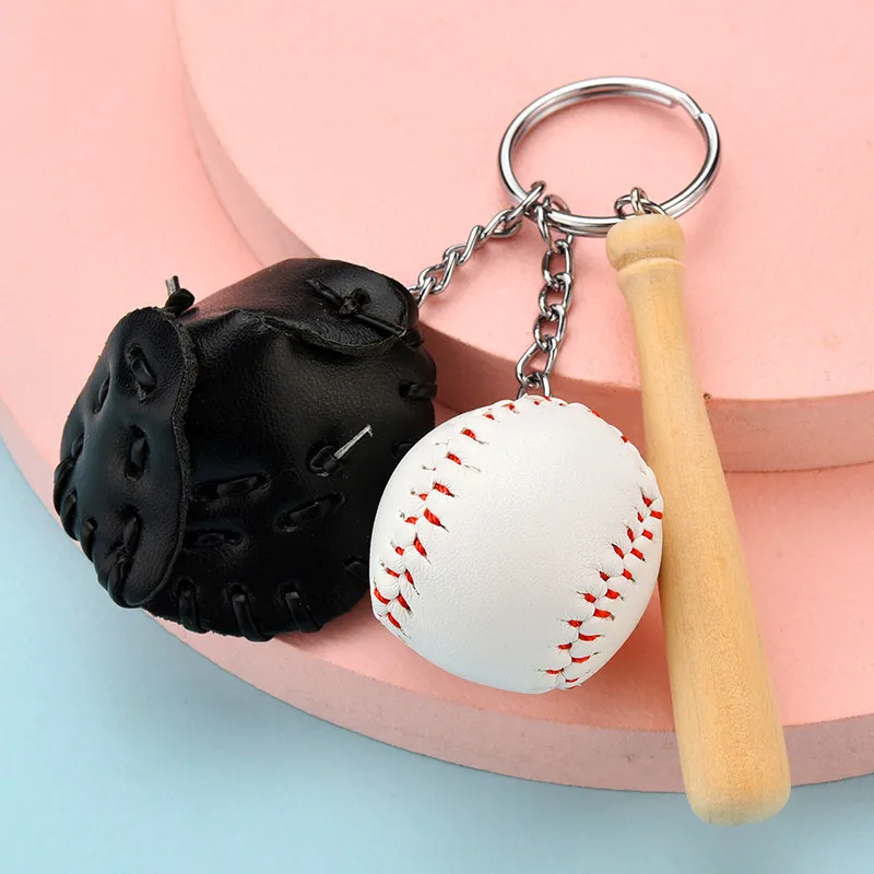 

Creative Baseball 3Pcs Anime Keychain Simulation Pendant Our Youth Fashion Cartoon Key Ring Couple Gift Cute Fine Accessories