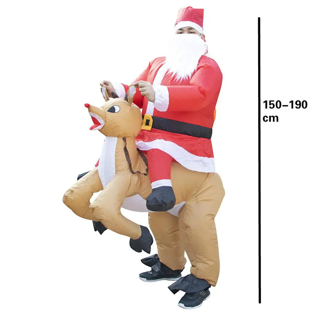 Santa Claus X Deer O 1,8 м надувной Санта-Клаус, рождественское уличное украшение для дома, navidad, рождественские, новогодние, вечерние, для сада, Европейский штекер - Цвет: Santa Claus X Deer O