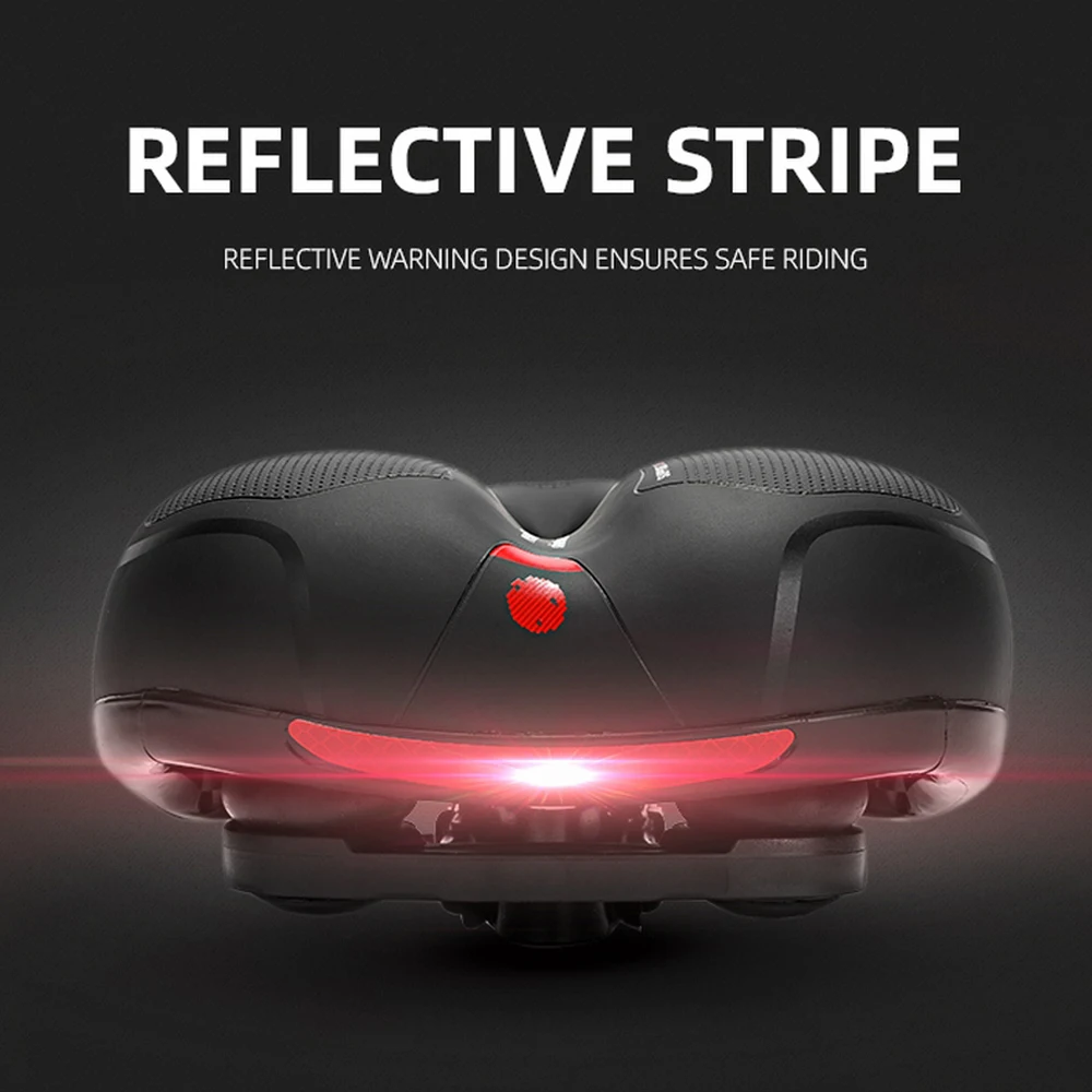 

Large Rear Wheel Bicycle Gel Bicycle Saddle Comfortable Extra Wide Riding Silicone Thickened Soft Bike Taillight Cushion 25x20cm