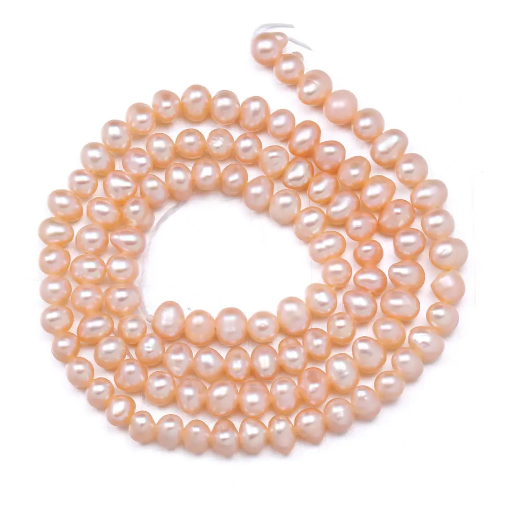 

New AA Round White Pink Purple Freshwater Pearl Beads Simple And Stylish DIY Jewelry Gift Size 3-4mm