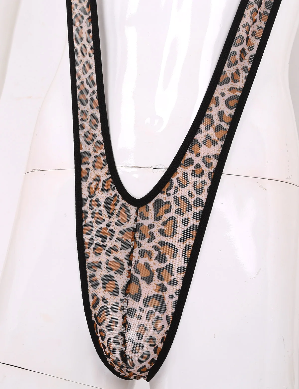 Цельный купальник мужские Манкини стринги эластичный V-образный открытый