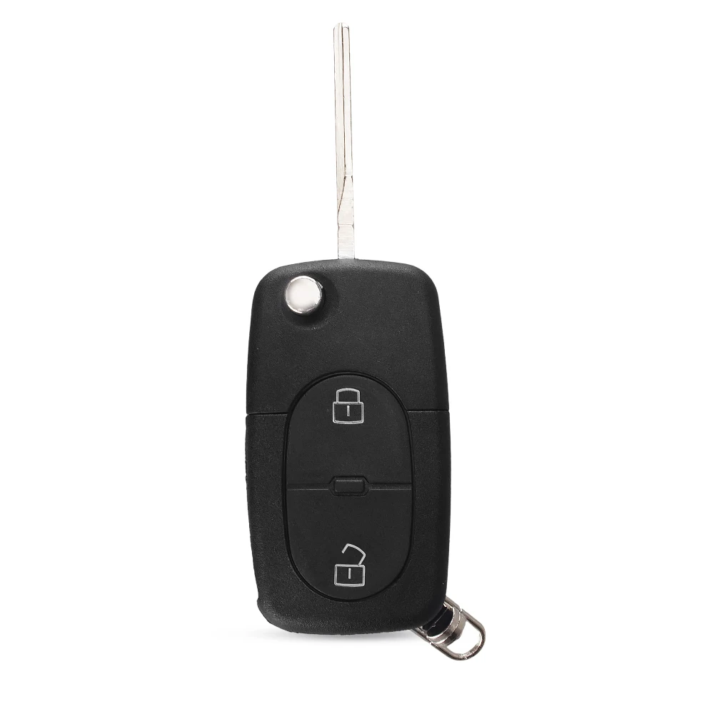 KEYYOU откидной Складной Корпус автомобильного ключа дистанционного управления Fob чехол для Audi A2 A3 A4 A6 A8 TT 2 кнопки Uncut Blade авто ключ оболочка для автомобиля Audi