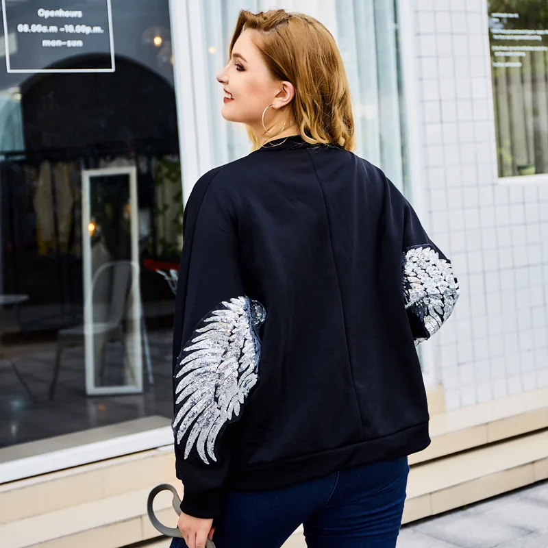 Новинка на осень зиму размера плюс куртка для женщин большой повседневное