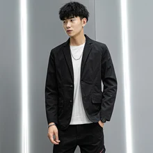 FAKUNTN – costume simple pour homme, tenue de travail, manteau, pour marié, tenue de mariage  (3)