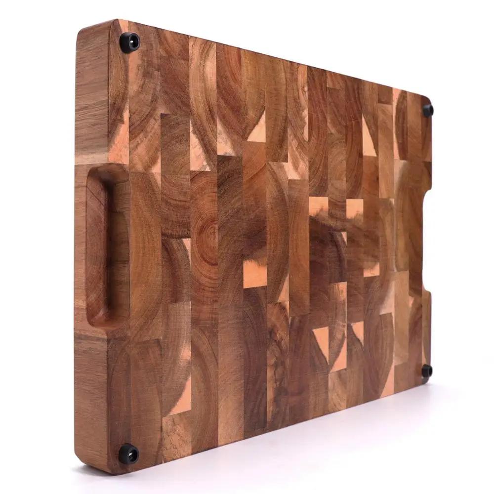 

EXTRA LARGE Cutting Board, Rectangle End Grain Butcher Block, Kitchen Chopping Boards, Acacia Wood, 18 x 12 x 1.4 Inch