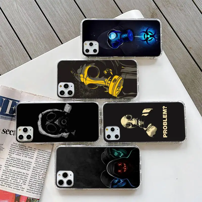 

DJ Man Antigas mask Phone Case Phone Case For iPhone 6 7 8 Plus 11 12 ProMax X XR XS Max SE Soft cover