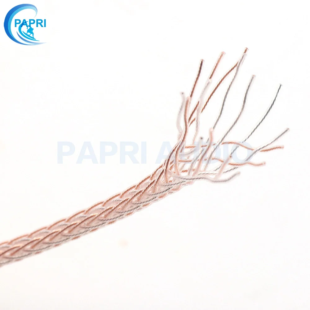 PAPRI 3.28ft/1 м 16 ядер тефлон 8 ядер OCC медь/OCC серебро Обновление Аудио кабель для наушников HIFI DIY наушники провода