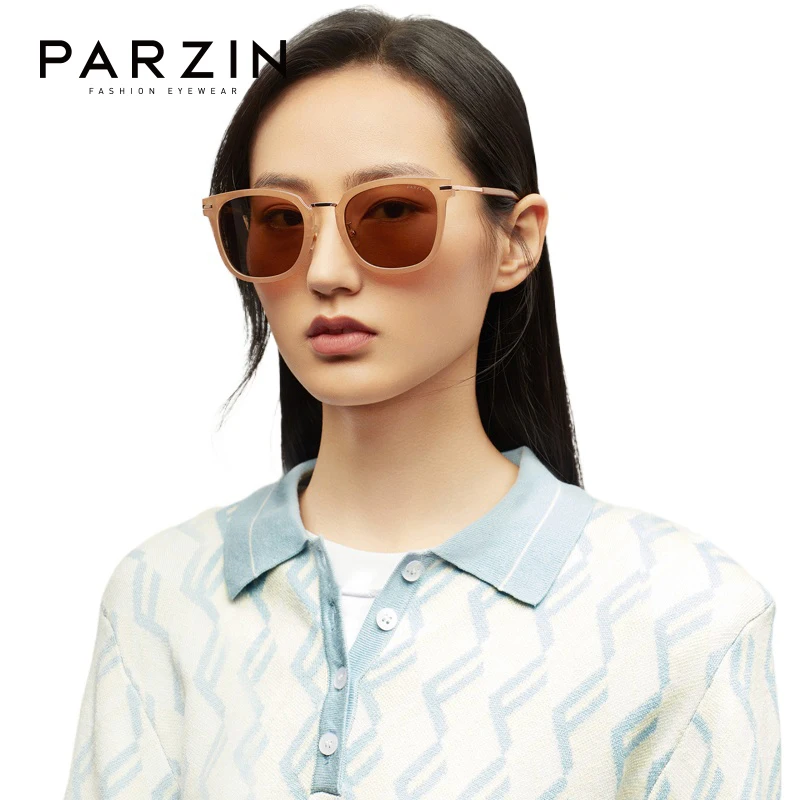 

PARZIN TR90 Women Sunglasses for Men Nylon Polarized Sun Glasses UV400 Built-in Metal Vintage Goggles Party Gafas De Sol 92106