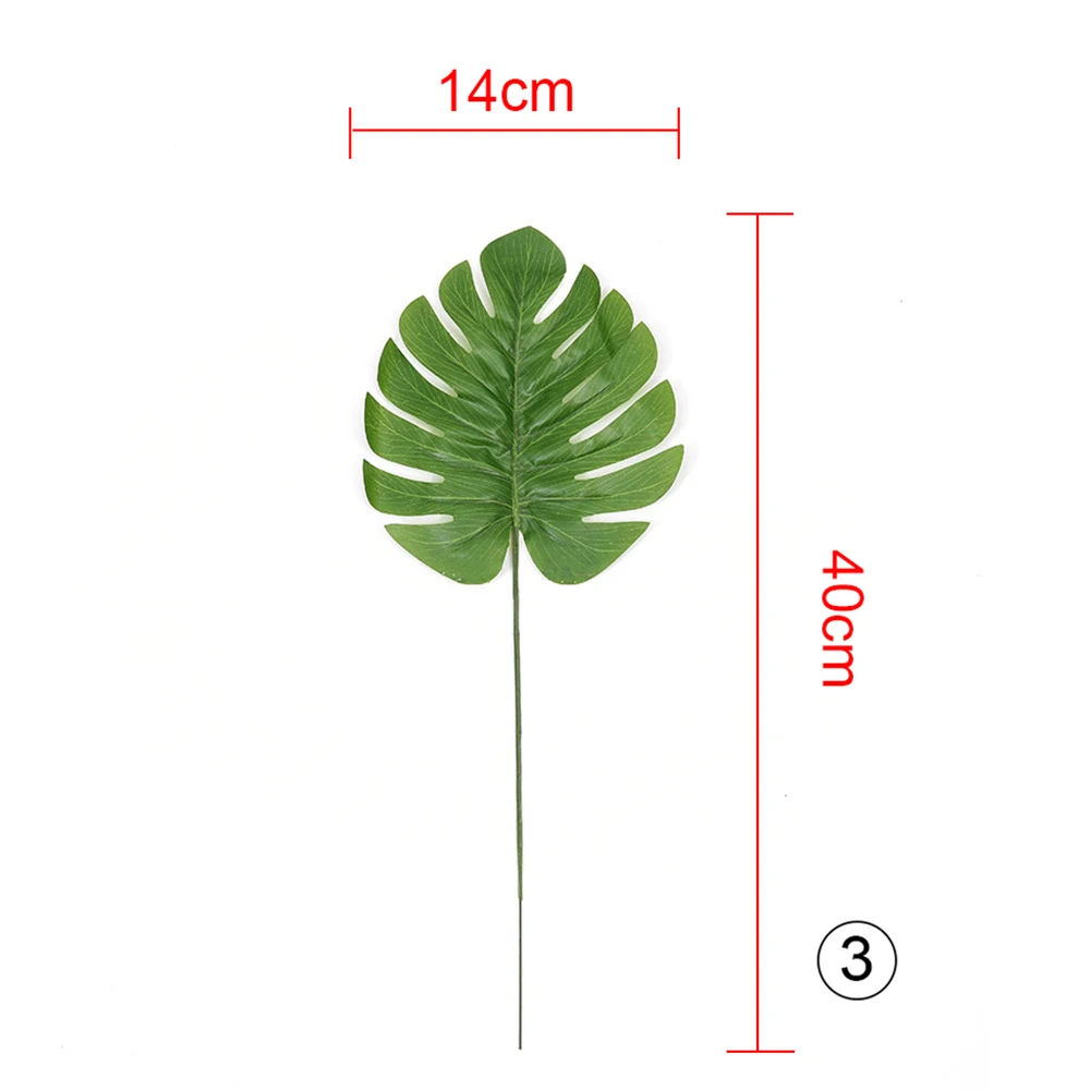 

Green Artificial Leaves Nordic Style Fake Monstera Green Leaf Plant Home Office Decoration Paste Craft False Artificial Plants