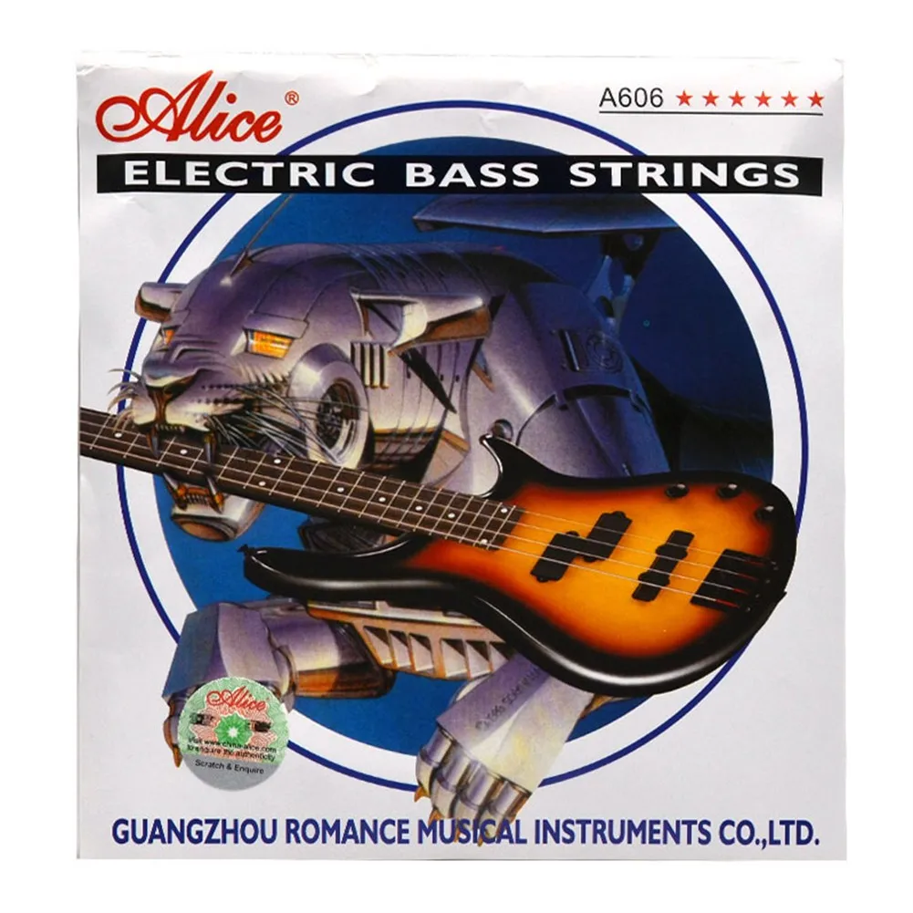 

Alice A606 Electric Bass Strings 4/6 String Steel Core Nickel Plated Alloy Wound Coated Steel Electric Bass Guitar Accessories