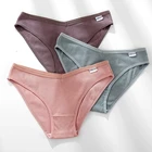 Трусы женские хлопковые с V-образным вырезом, размера плюс