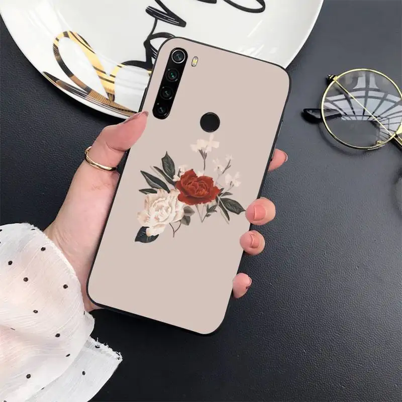 

Passion Red Yellow Pink Rose Sunflower Phone Case For Xiaomi Redmi 7 8 9t a3Pro 9se k20 mi8 max3 lite 9 note 9s 10 pro
