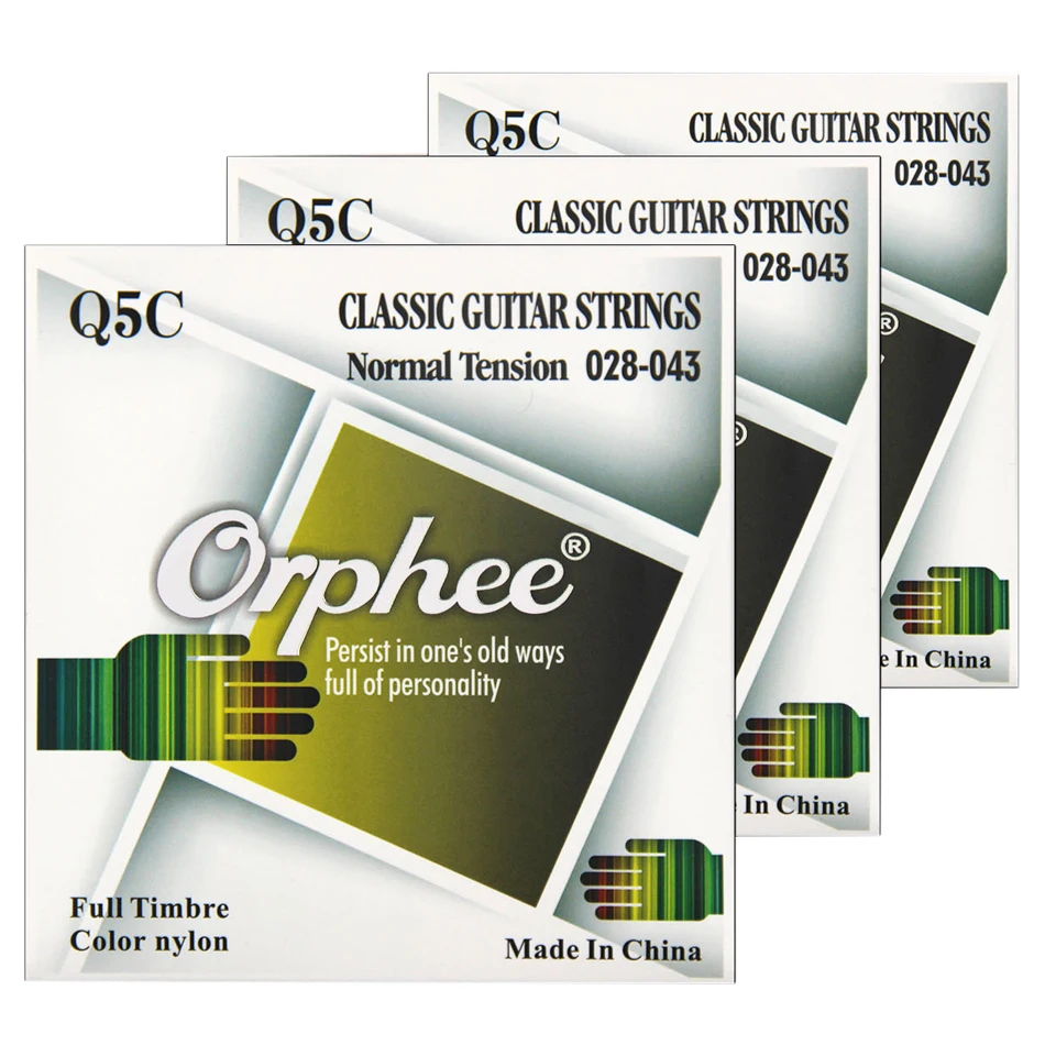 Orphee Q5C черные нейлоновые Классические гитарные струны, набор из черного нейлона и чистой меди, Классические гитарные струны, аксессуары