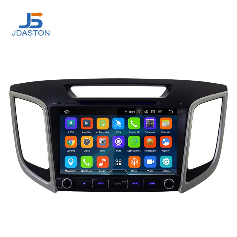 JDASTON Android 9,0 Автомобильный мультимедийный плеер для hyundai Creta ix25 4G+ 64G gps Навигация стерео 2 Din автомагнитола DVD Авто аудио DSP