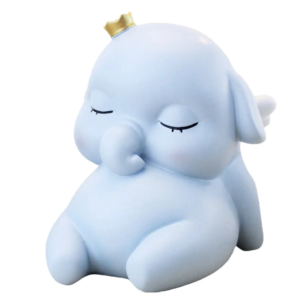 Kids Saving Pot Money Box Cartoon Elephant Piggy Bank Craft Decor (Sky-blue) | Дом и сад