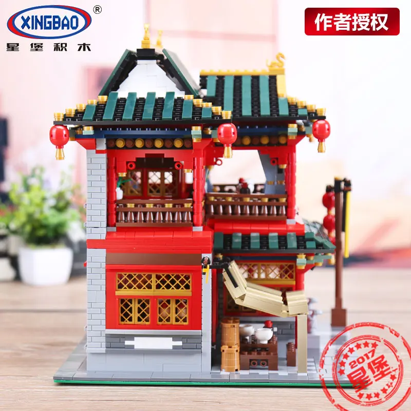 MOC Creator серии Xingbao 01002 3267 шт. красивый набор таверны дети развивающие строительные