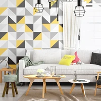 3 d gray yellow bedroom wall paper wallpaper triangles geometric modern print non self adhesive wallpaper 9 5m roll