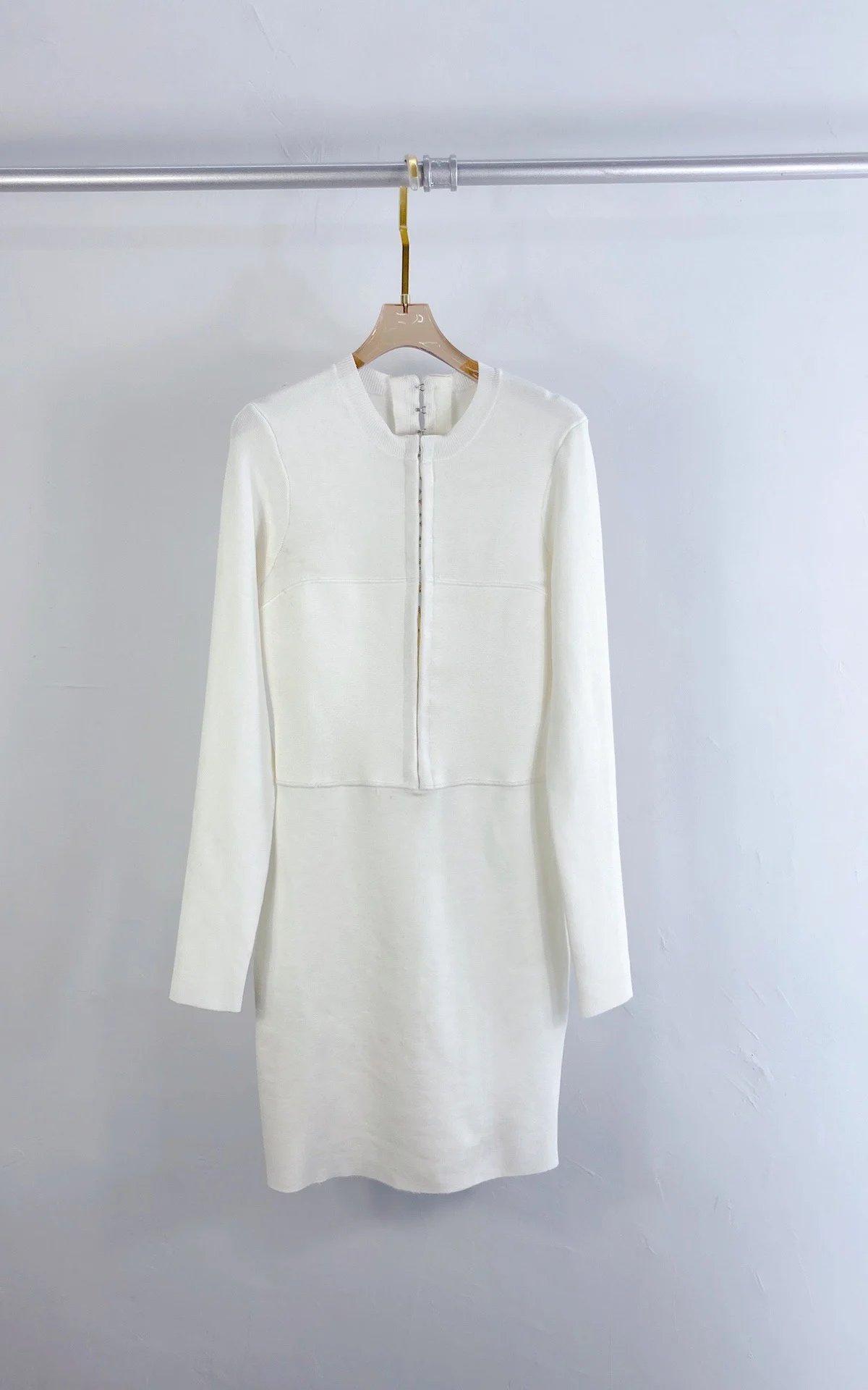 

2021 New Ladies Fashion Long Sleeve Round Neck Knit Dress 0309