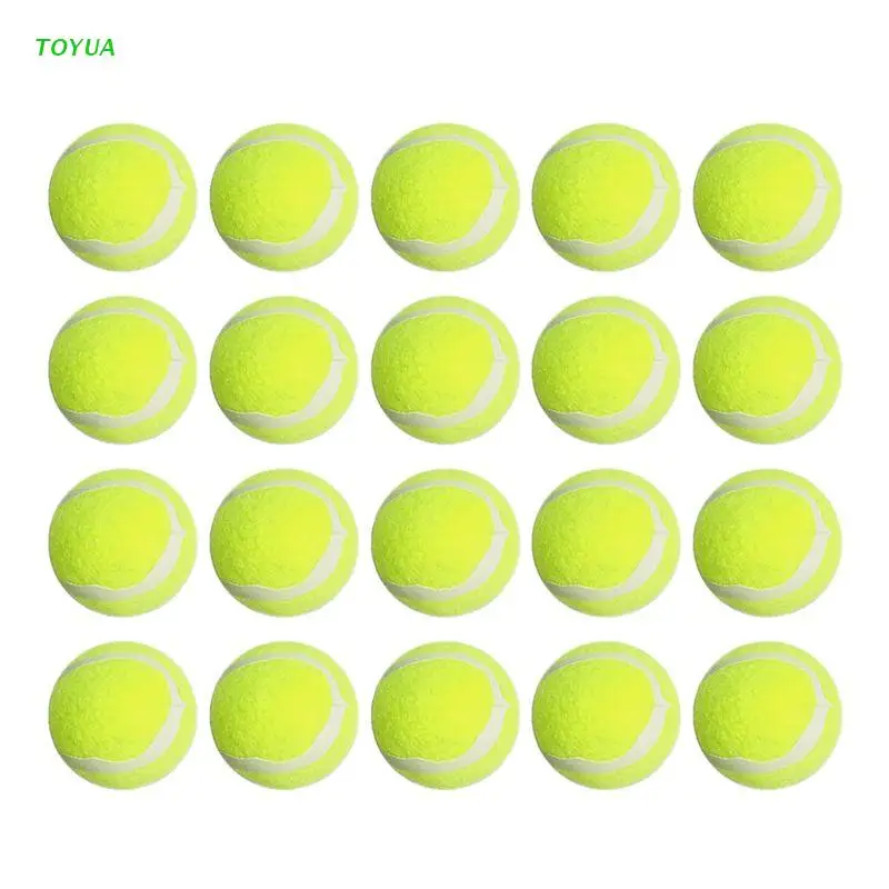 

1XCC 20PCS Rubber Tuff Balls Dog Puppy Tennis Ball for Small Dogs Pets Training Toys