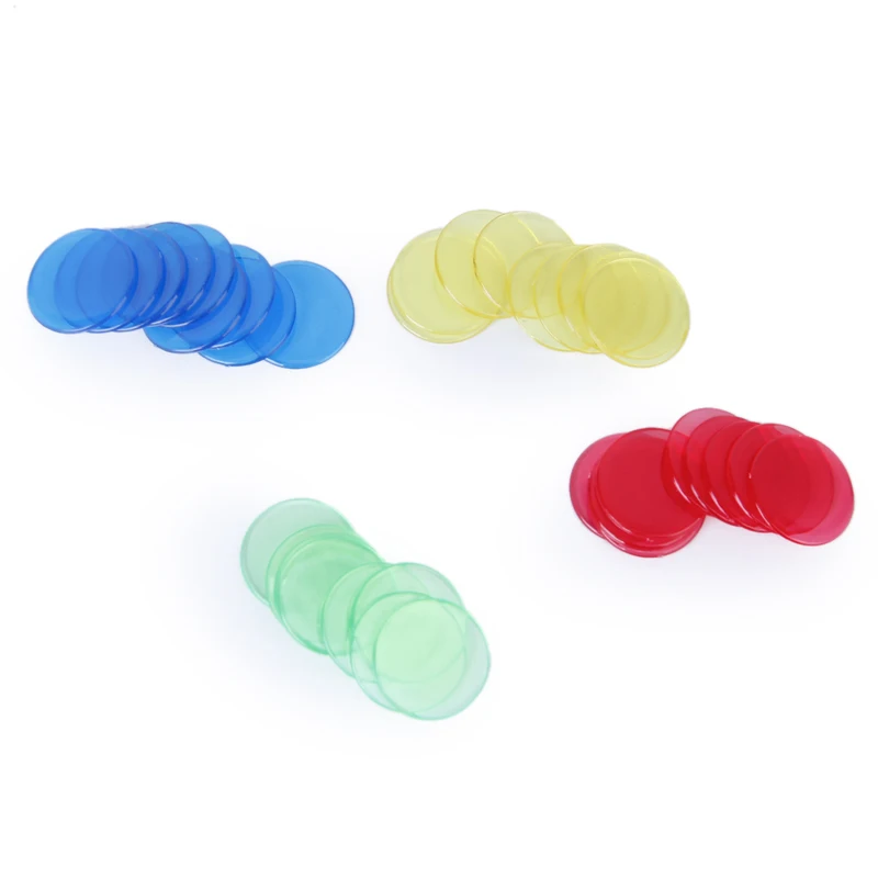 

MagiDeal 100pcs PRO Count Bingo Chips Markers for Bingo Game Cards 2cm 4 Colors