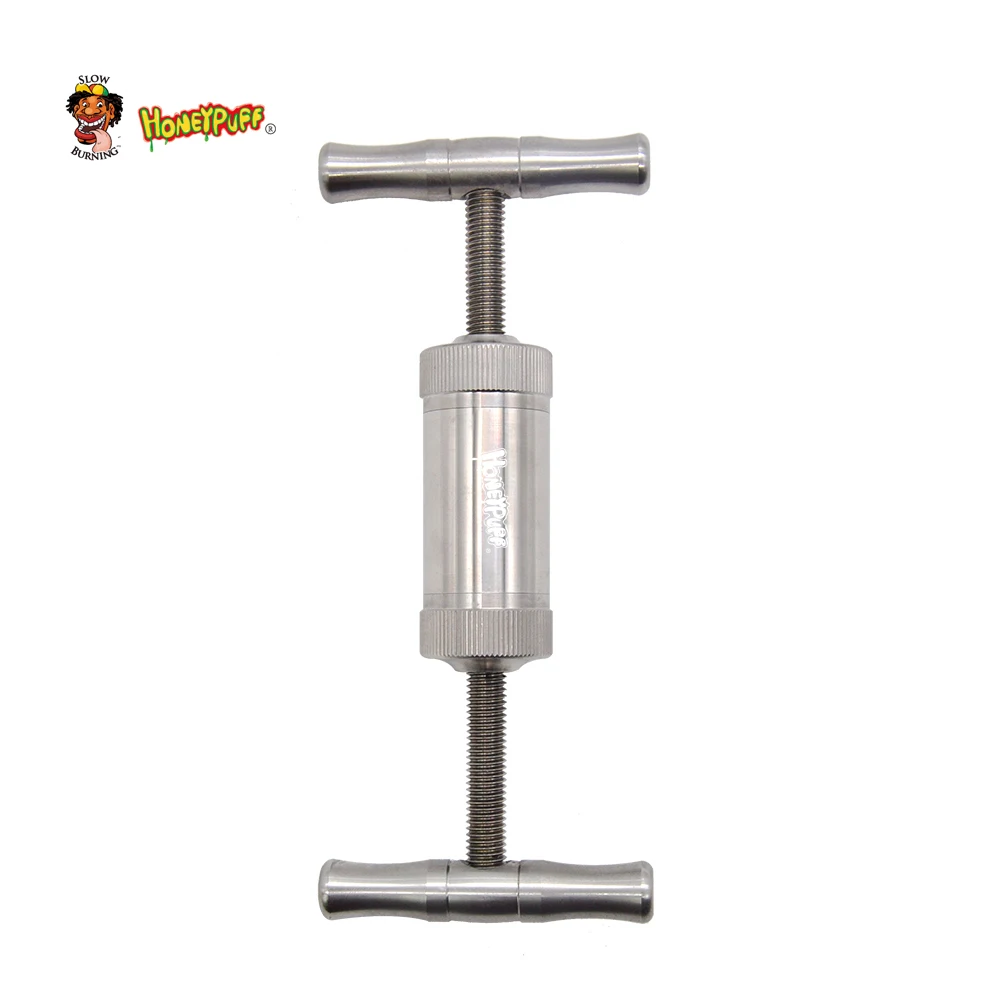 

HONEYPUFF H Pollen Press Tool Heavy Duty Stainless Steel Two Manual Handle Ultimate Pressure 159MM Metal Pollen Press Compressor