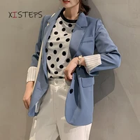 casual loose black blazers for women formal suit coats female ladies office jackets single breasted blazers mujer oversize 2021