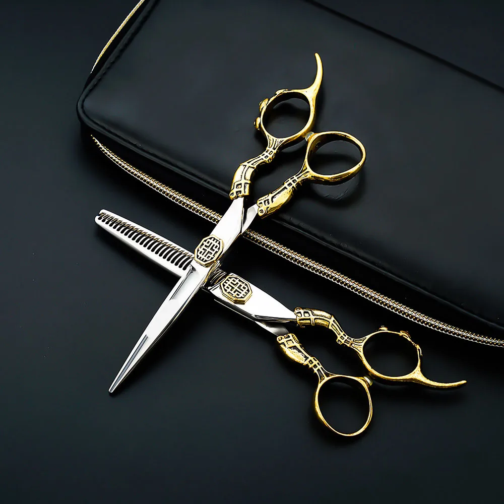 Европейские винтажные 6 дюймовые Парикмахерские ножницы для стрижки острые