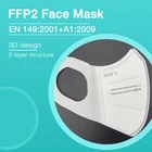 Маска для лица CE2163 FFP2, 4-слойная FFP2-Mask для рта, противопылевая маски пыленепроницаемый, противотуманная защитная маска с фильтром, быстрая доставка