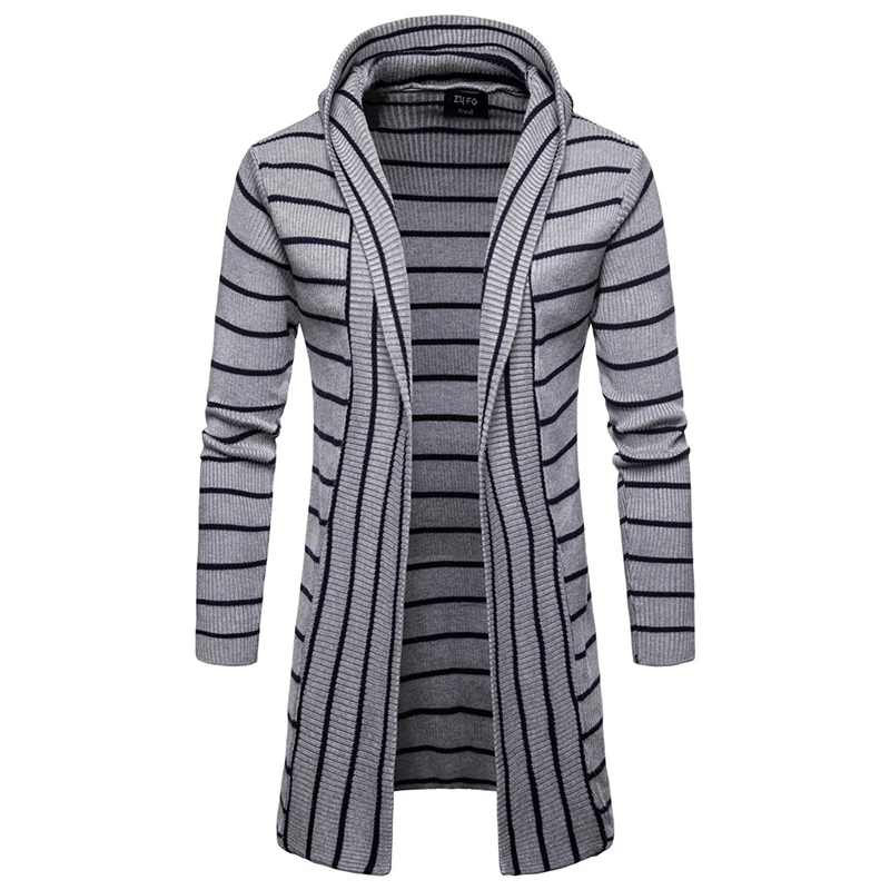 Зима 2019 Мужской Повседневный свитер пальто мужское теплое плотное облегающий